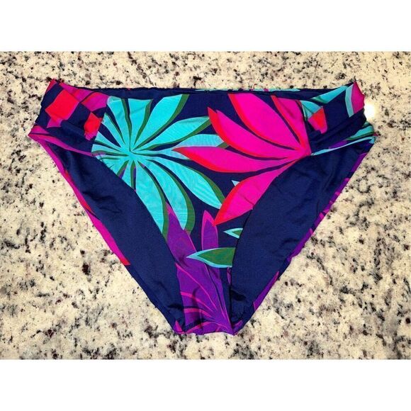 Trina Turk Women's Standard Wailea Tab Hipster Bikini Bottom - Picture 2 of 5